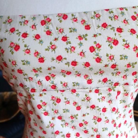 Lyrique Strapless, open tie back Sweet Rosebud Summer Resort dress size Small. - Picture 2 of 5